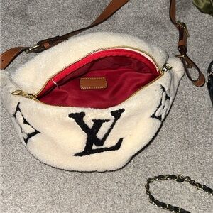 LV monogram ski bum bag